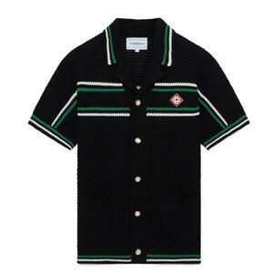 Casablanca TENNIS SHORT SLEEVE CROCHET SHIRT